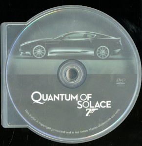 DVD with a trailer for 'Quantum of Solace', for use in Aston Martin Dealerships only (2008).