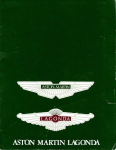 Internal memo with the organising of the Aston Martin stand at the 1986 motor show