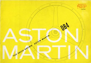 Yellow covered Sales Brochure for the David Brown Aston Martin DB4.