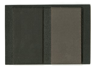 Mounted seatbelt sample - Flint and Warm Charcoal