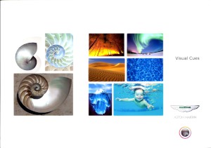 Set of 11 foamex design boards for the Aston Martin stand at the 2009 Frankfurt Motorshow