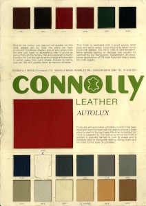 Connolly Autolux Leather sample leaflet