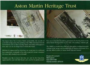 Aston Martin Heritage Trust "Leave a Legacy" Campaign, 2011