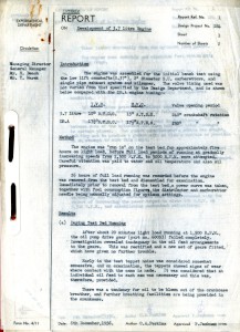 Project Folder: Collection of report papers on the development of the DB4 (Project 114) and the corresponding 3.7 litre engine (Project 184)