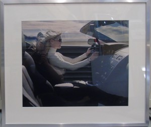 Framed photograph from the Aston Martin V8 Vantage Roadster lifestyle photographic shoot
