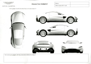 Activity Sheet from Aston Martin Employee Weekend, 2019