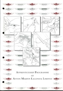 Aston Martin Apprenticeship scheme training booklet