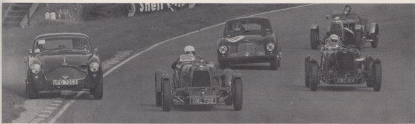 image Jon Gross in the DB MkIII 'UPD 705X',Dennis nursey in the LM18 Ulster 'CML 722', Stephen Bamford, Derrick Edwards in the Ulster 'CMC 614' and Tony Riseley