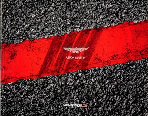 Brochure for the Aston Martin V12 Vantage S, black tarmac with red stripe cover - Chinese