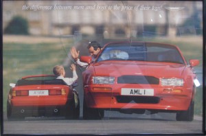 Framed poster 'The difference between men and boys is the price of their toys!'