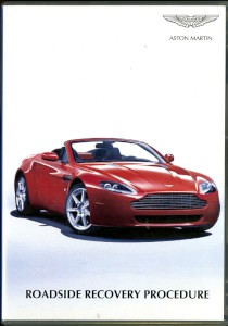 DVD - Aston Martin Roadside Recovery Procedure - covers DB7, Vanquish (Newport Pagnell), DB9 and V8 Vantage models.